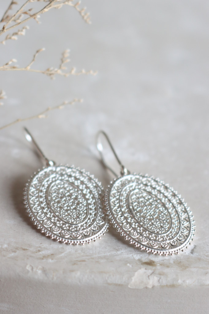 Silber Ohrenhänger Amulett oval Art. nr. OH46979