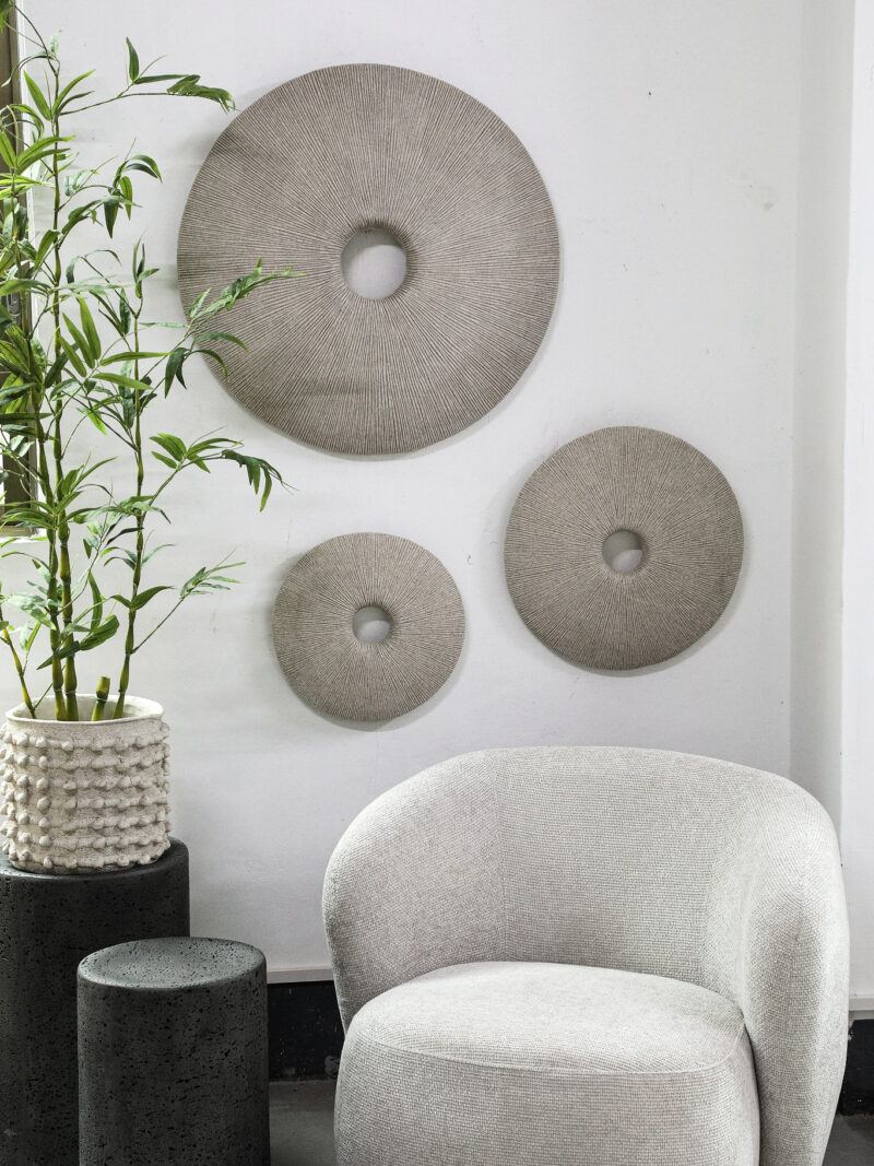 Wandbild kreis Kathelle Cream poly sandstone L Art nr. ptmd 978