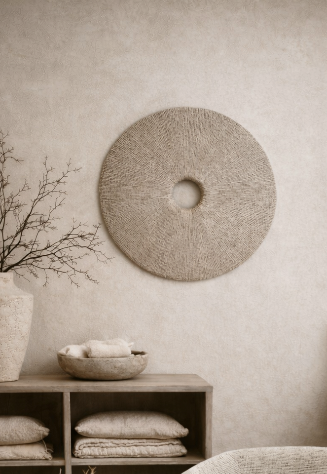 Wandbild kreis Kathelle Cream poly sandstone L Art nr. ptmd 978