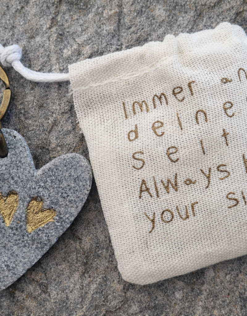 schlüsselanhänger Herz doppel Terrazzo Art nr. Gf 87