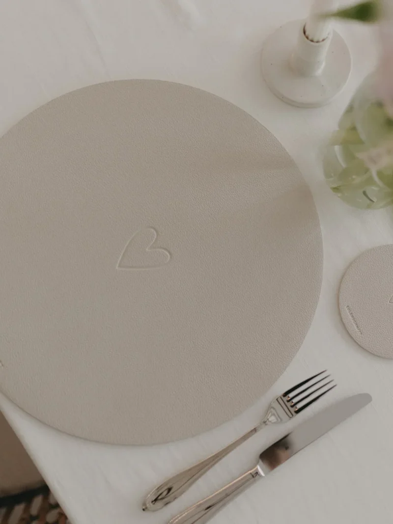 Wendbares Platzset Das Leben Creme Eulenschnitt Art nr. E8437