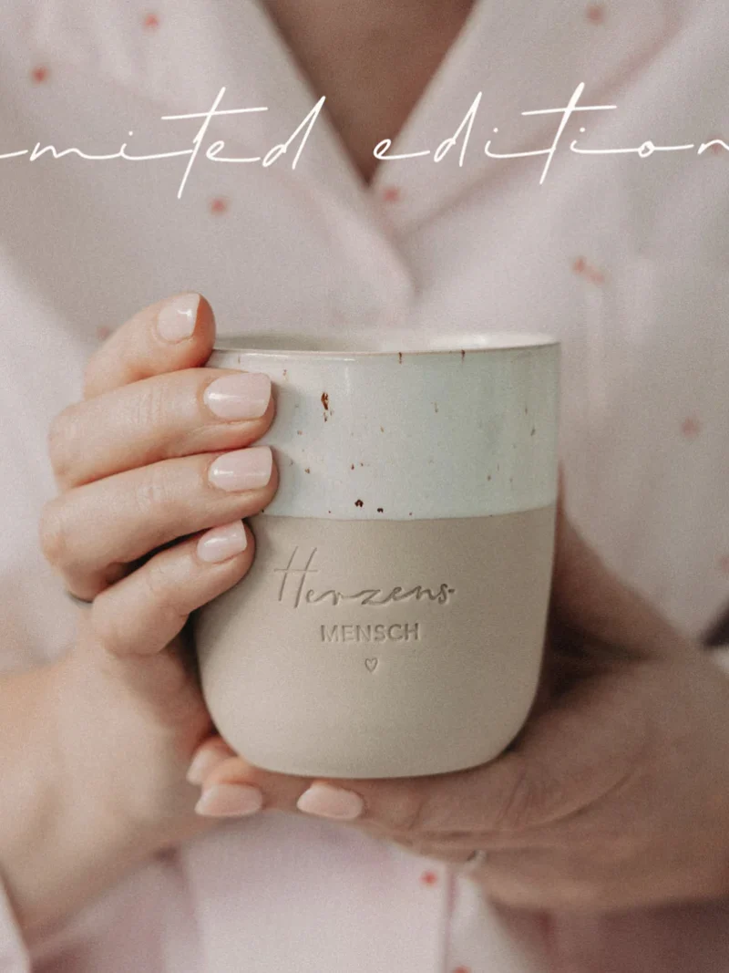 Limitierter Becher gross Herzensmensch Eulenschnitt Art nr. E 98