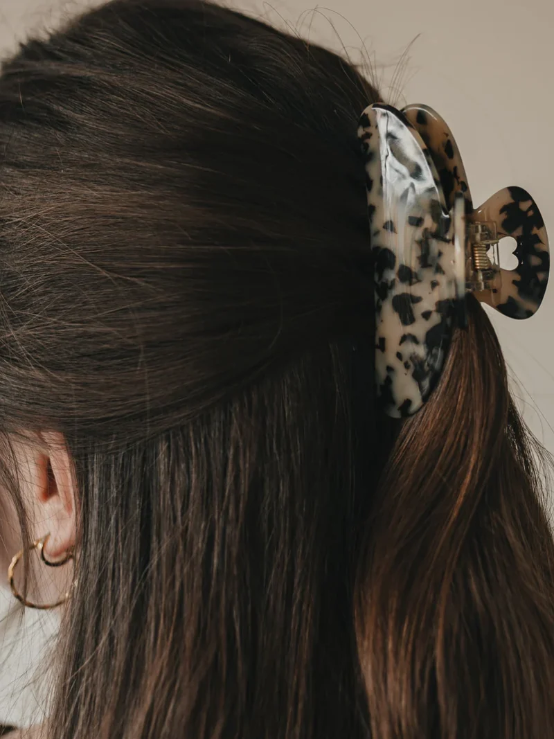 Haarspange Maxi Herz Leo  Eulenschnitt Art nr. E 092