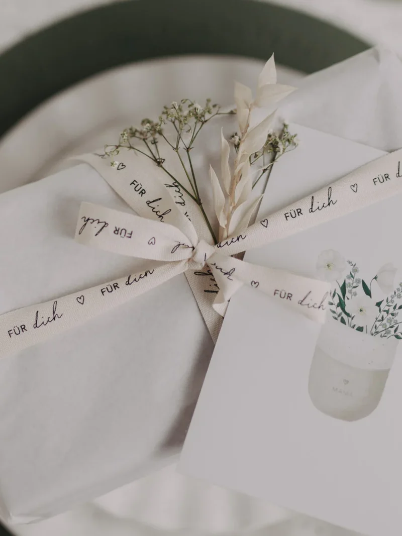 Geschenkband 5m Für dich Eulenschnitt Art nr. E 09