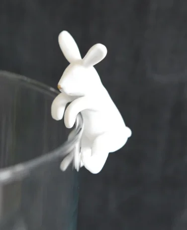 Kletter Hase weiss Goldnase  Art nr. Gf 088