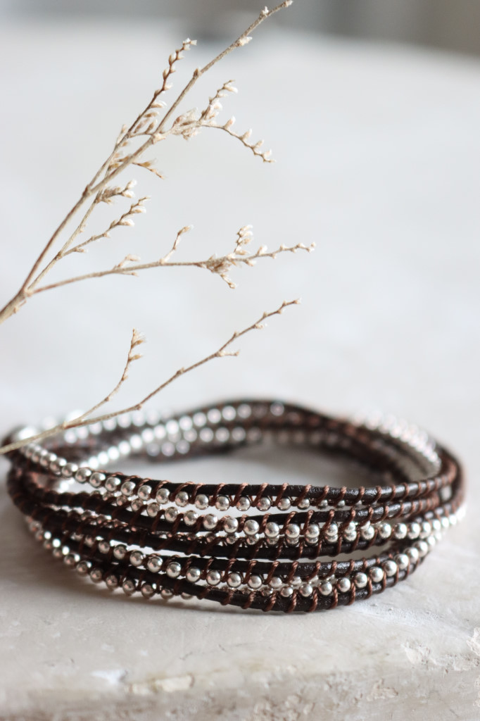 Silber Leder pop fünffach Armband Argento Art. Nr. AG 8663