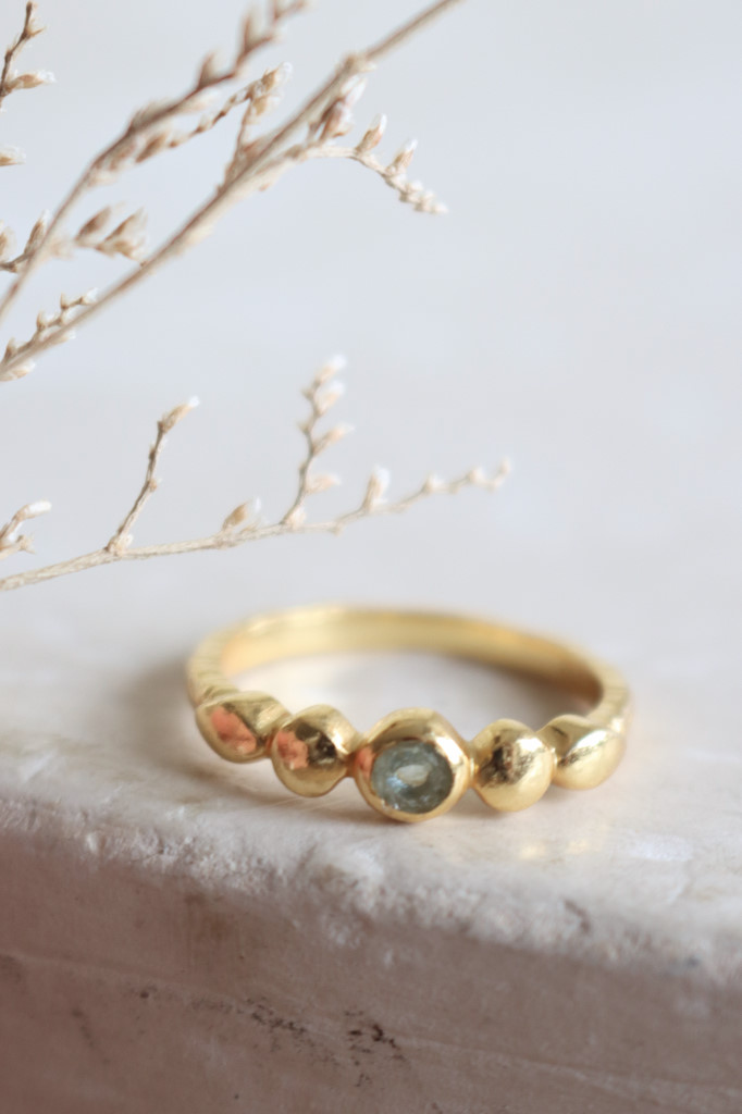 Gold Fingerring Farah Aquamarin Art. Nr.06-0051-026