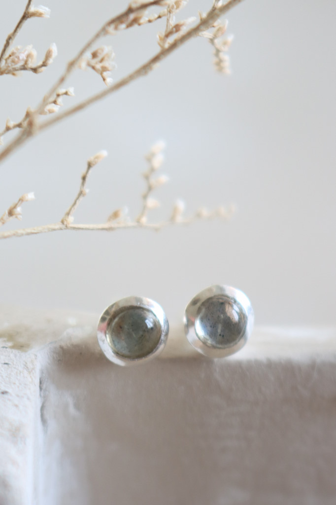 Silber Ohrsteckerli Poliert klein Labradorit Art. Nr. go931