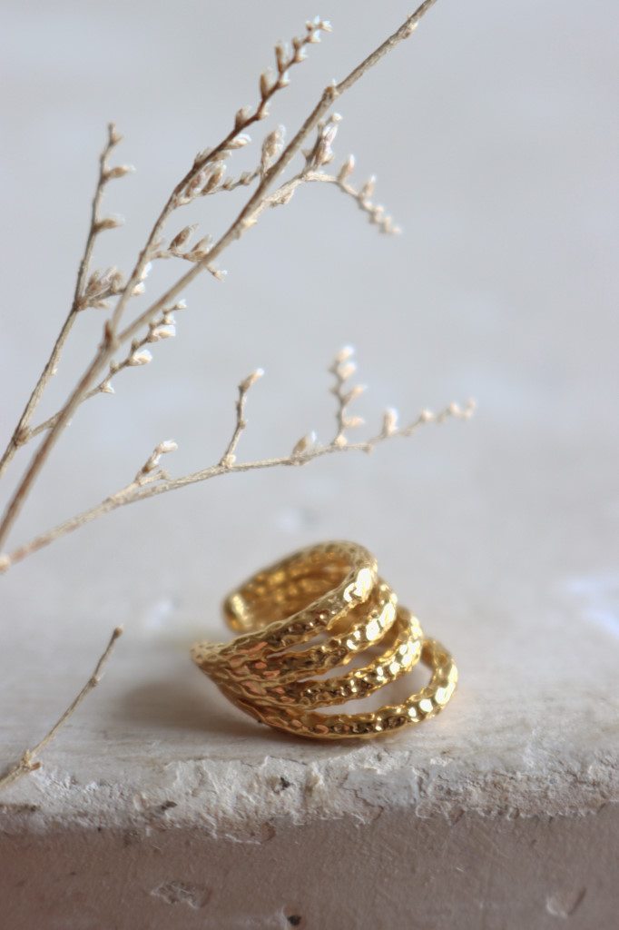 Gold Ohrklemme gehämmert Art. Nr. OH63174