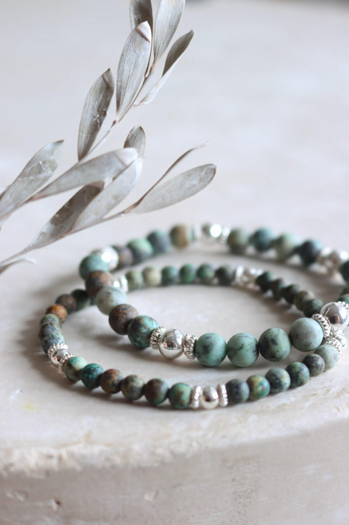 Silber Armband Elle  matt afrik. Türkis Art. nr. AB60-2-013