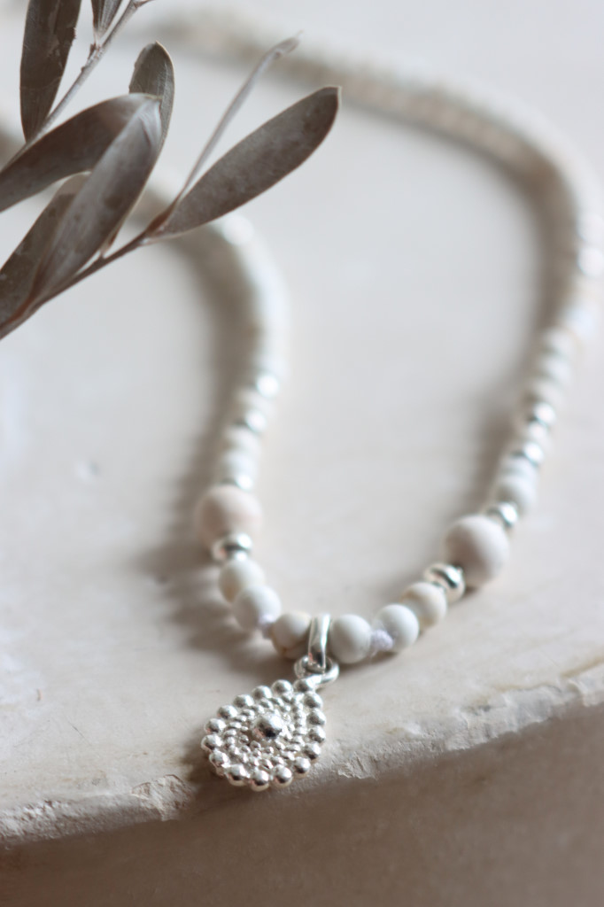 Silber Halskette Clearly Dendritten jaspis matt Da Shanti Art. nr. AB88-2158-01-1