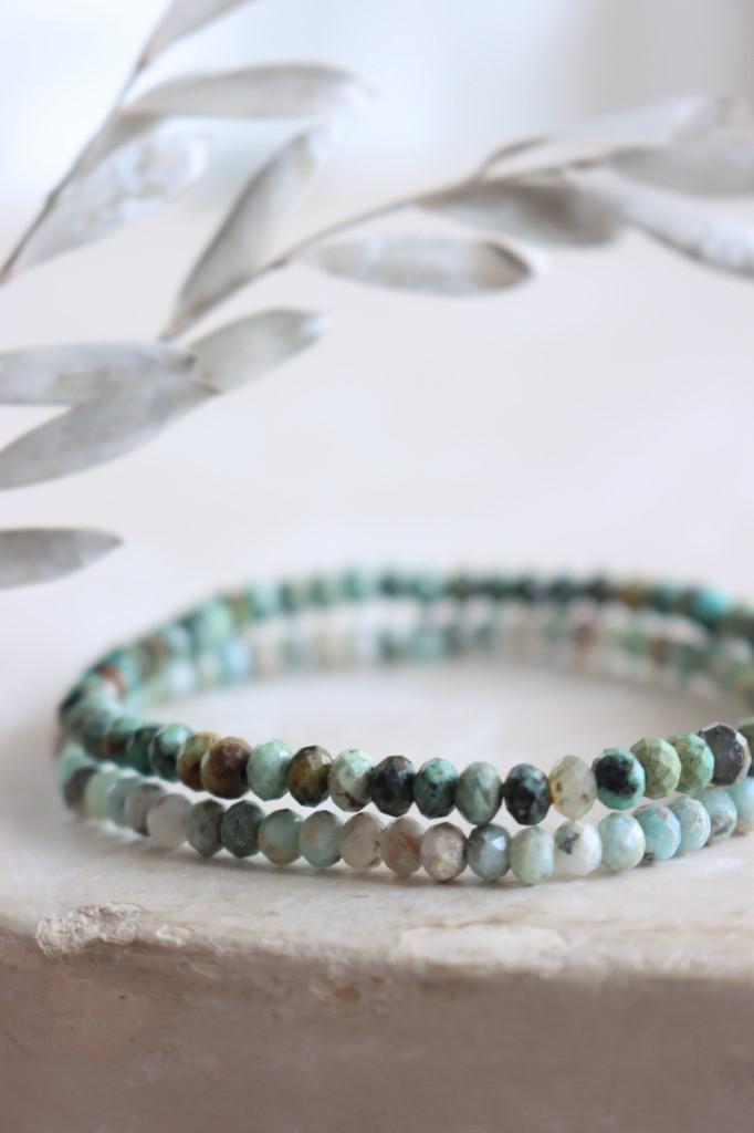 Einfaches Edelstein Button Armband fac. ca. 4mm  Art. Nr. AB963