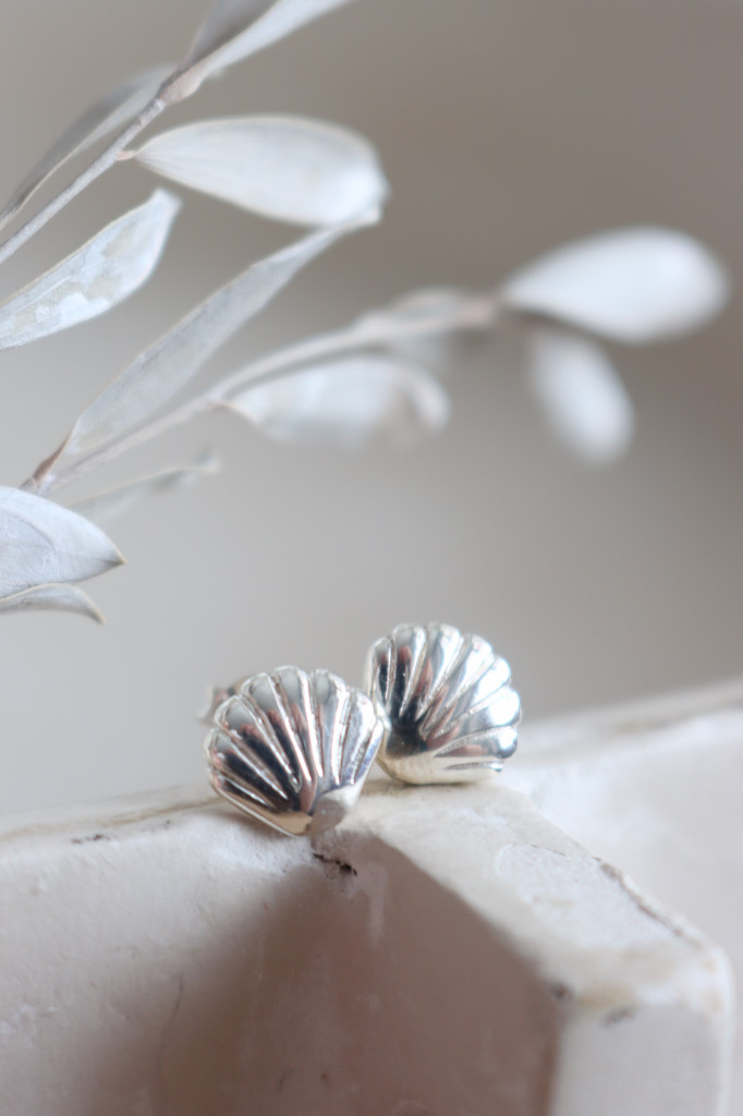 silber Ohrstecker Muschel Struktur Art. nr. OH 56-0183