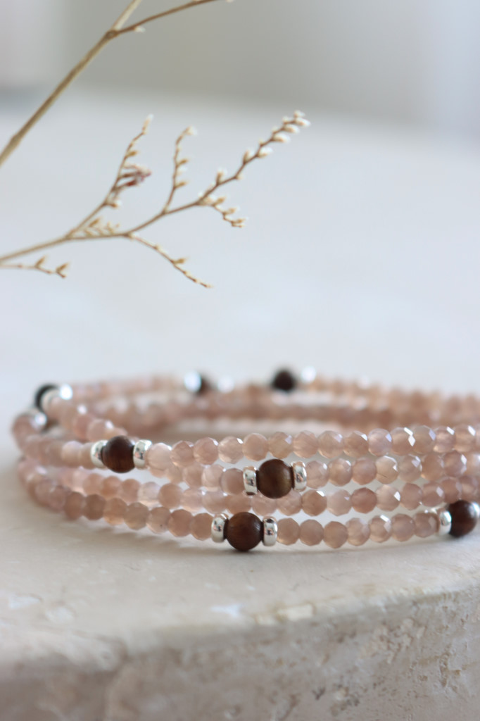 Silber Armkette Refine Chocclat mondstein Da Shanti Art. nr. AH88-2157-05-2-2