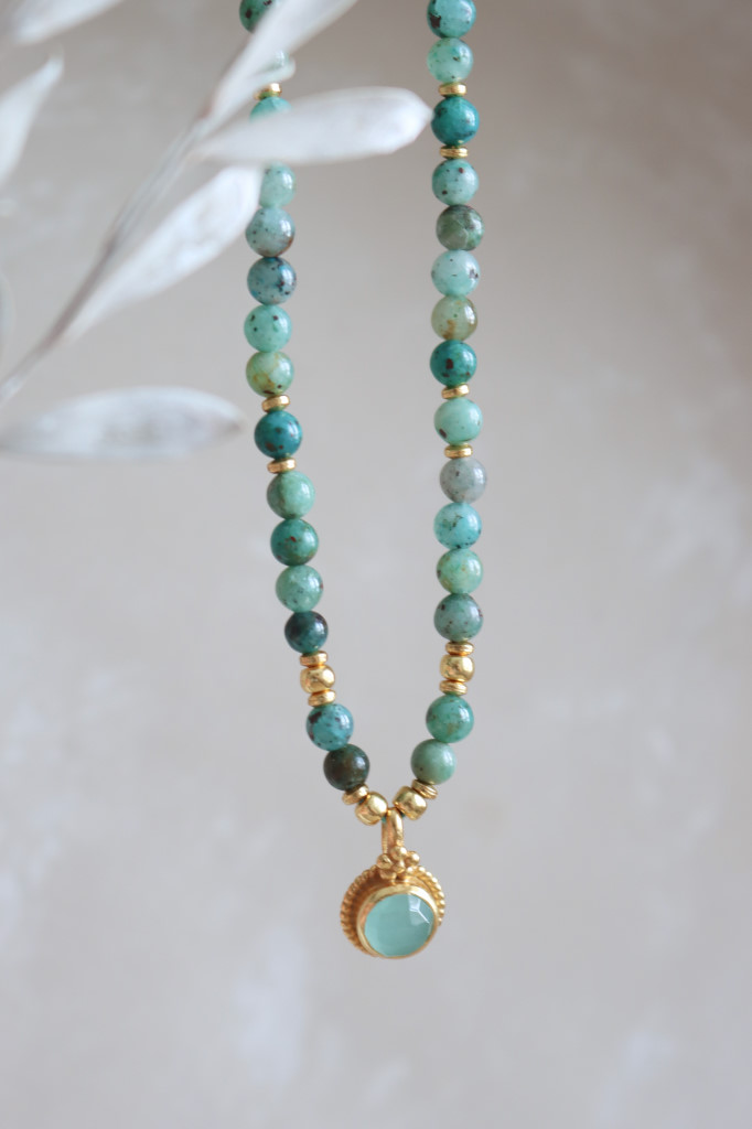 Gold Halskette Harmonic Chrysokoll Da Shanti Art. nr. HK88-2151-1-03-GG