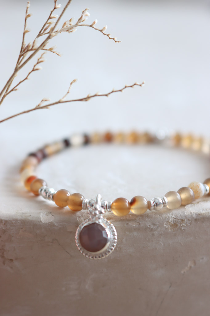 Silber Armband Harmonic Botswanaachat braun Da Shanti Art. nr. AB88-2151-2-07