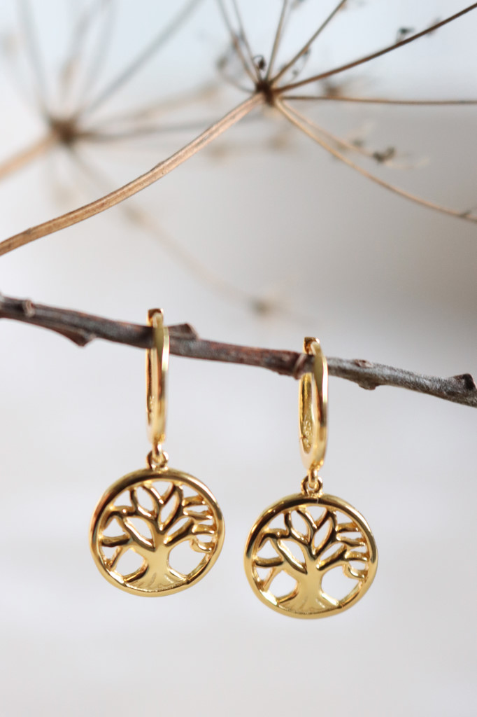 Gold Ohrencreole Baum des Lebens Art. nr. OH695g