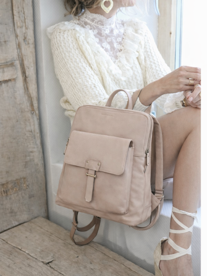 Lederrucksack Cevita creme Bag2bag art nr. B18614