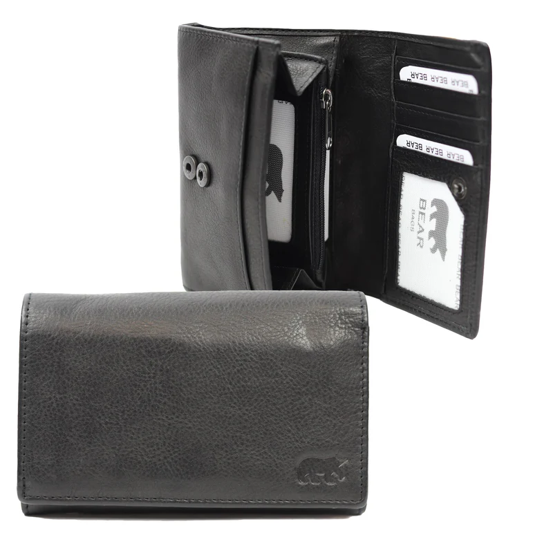 Klappgeldbörse „Sweety“ schwarz Bear Art nr. B 091