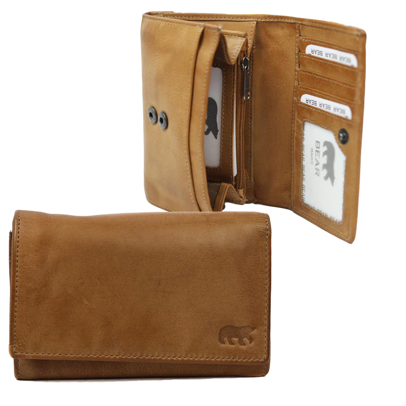 Klappgeldbörse „Sweety“ taupe  Bear Art nr. B 095