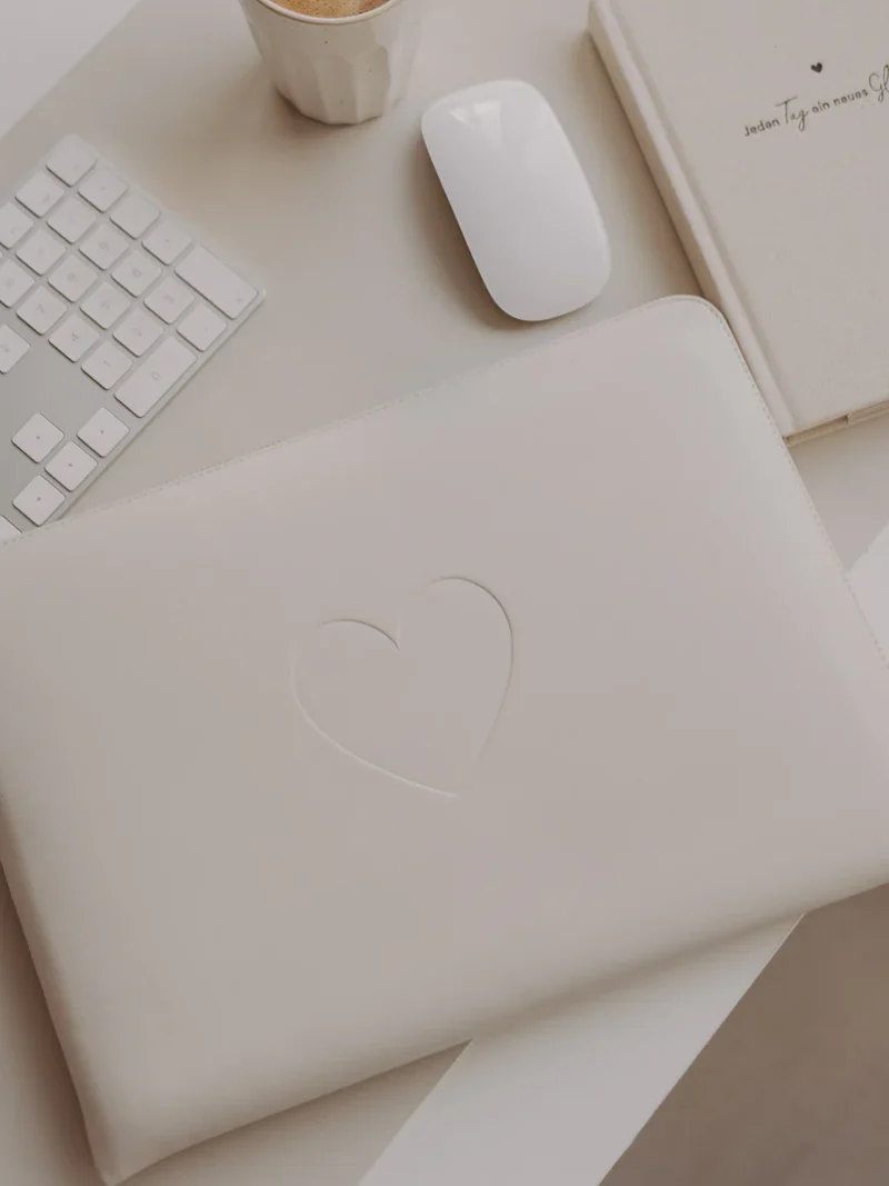 Laptoptasche Herz creme Eulenschnitt Art nr. E 925