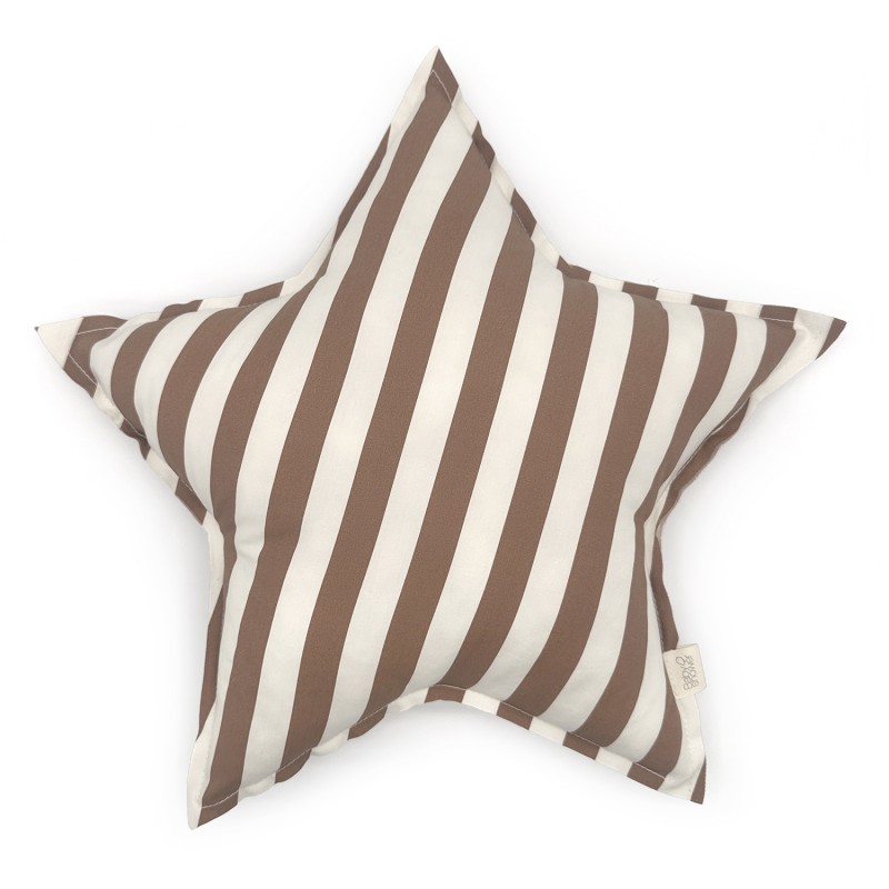 Kissen Star 40 x 40  caramel gestreift   Art Nr. Bs 626