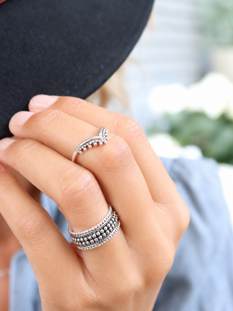 Silber Fingerring Iva geschwärzt Art. nr. FR101078