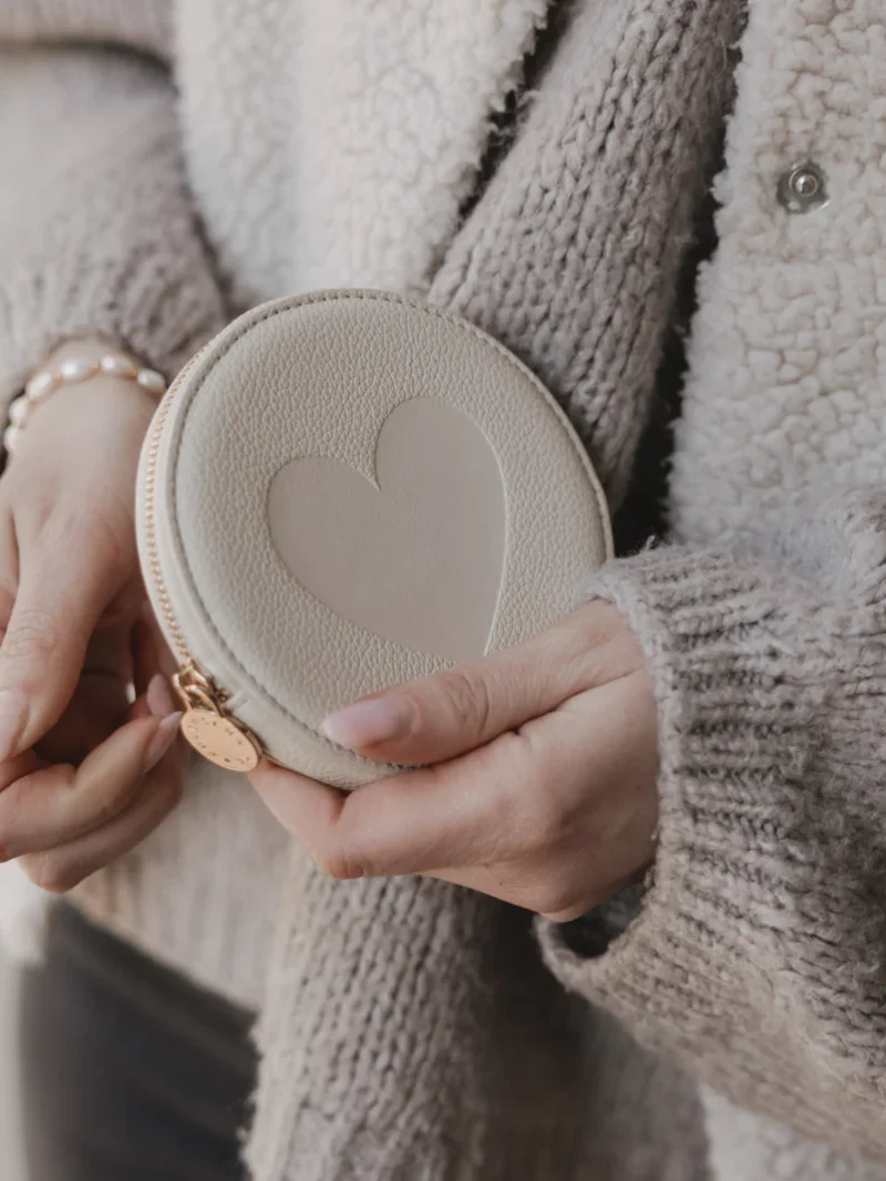 Portemonnaie Herz creme Eulenschnitt Art nr. E 990