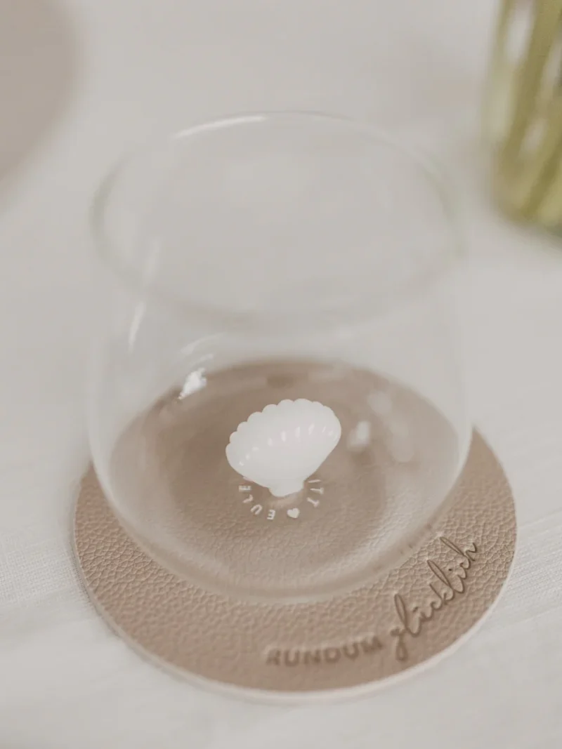 Trinkglas Muschelfigur  Eulenschnitt Art nr. E803