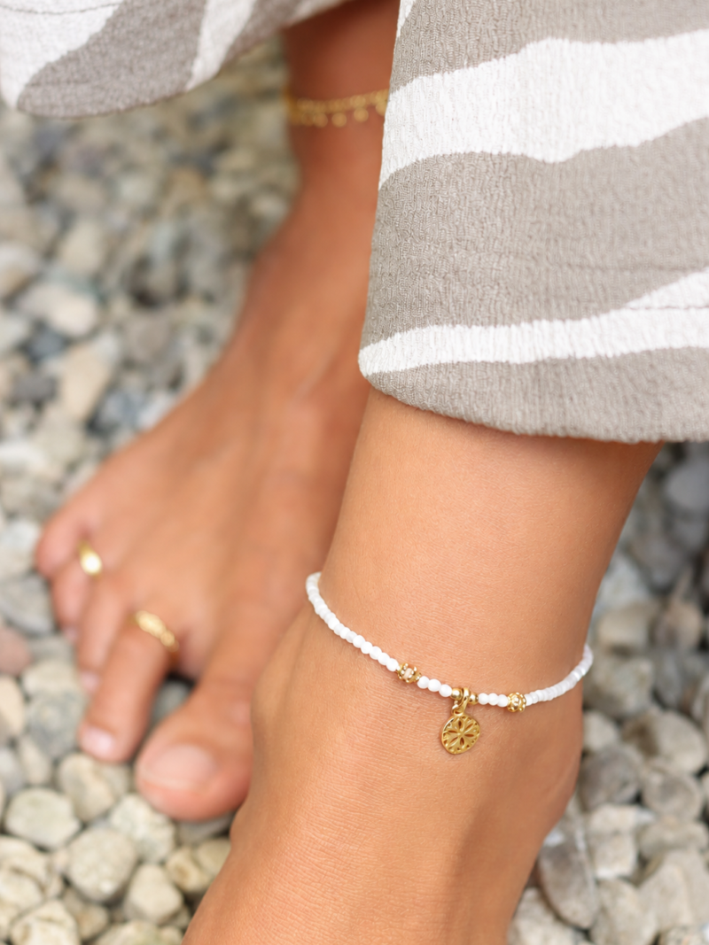 Gold Fusskette Entire Perlmutt Da-Shanti DS130087