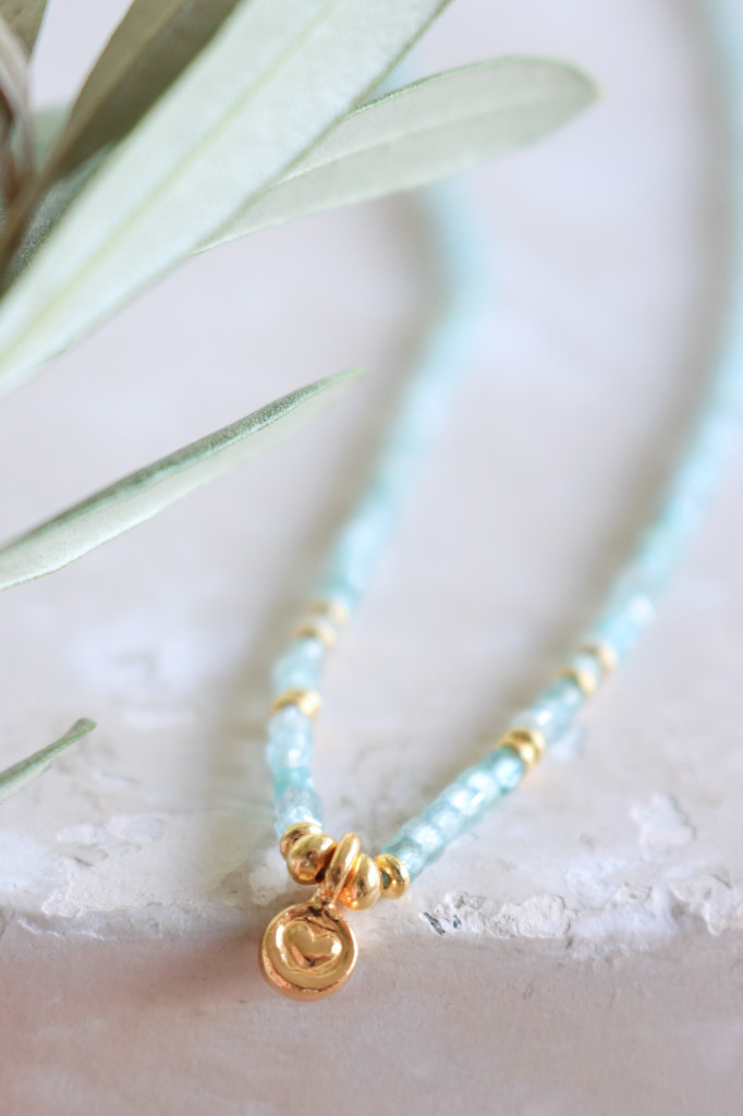 gold Halskette Softly Apatit Mint  Da Shanti Art. nr. DS617