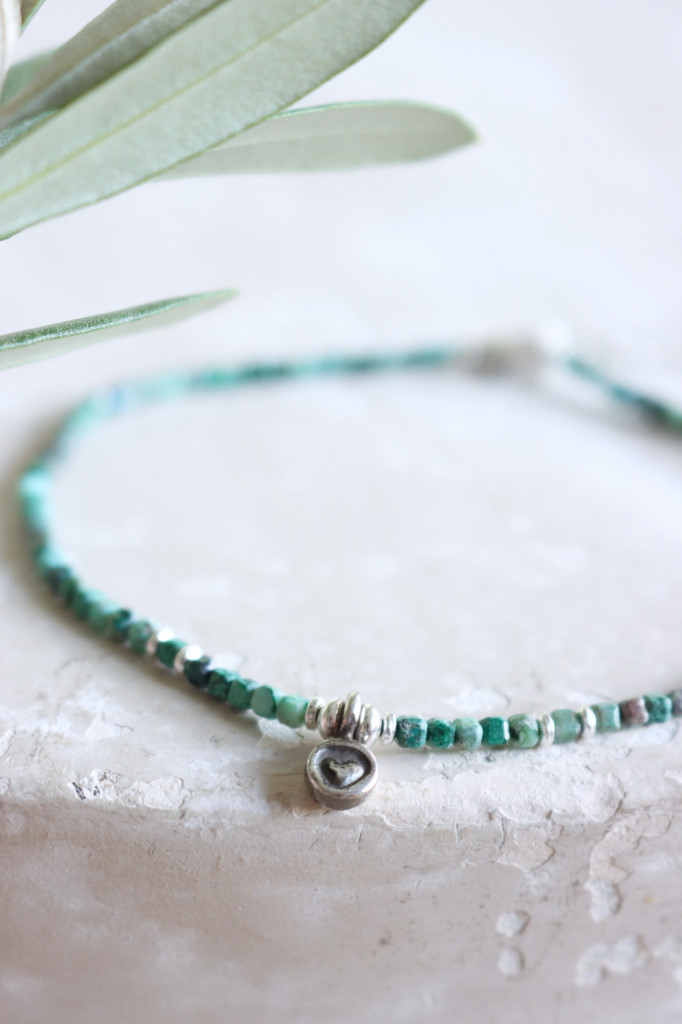Silber Fusskette Softly Afrik. Türkis Da Shanti Art. nr. DS4339