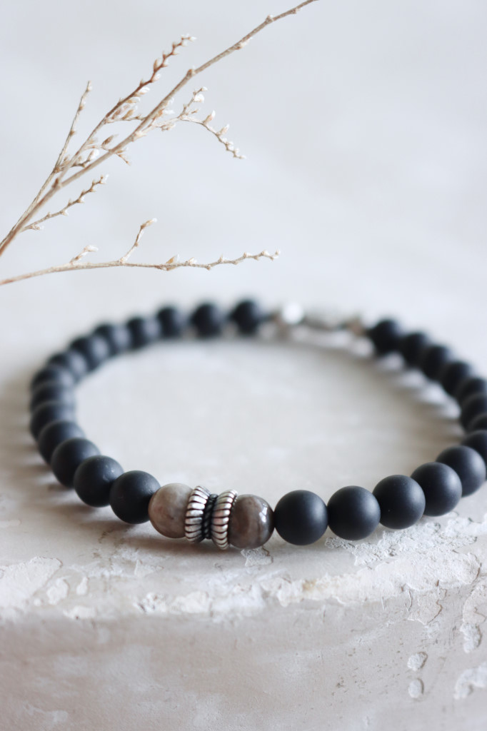 Silber Herren Armband Wave Onix Jaspis Da Shanti Art. nr. 88-17302