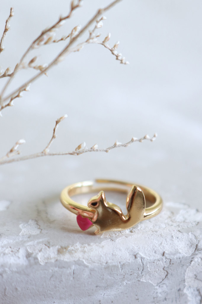 Gold Kinder Fingerring Eichhörnchen Art. Nr. Ks1471