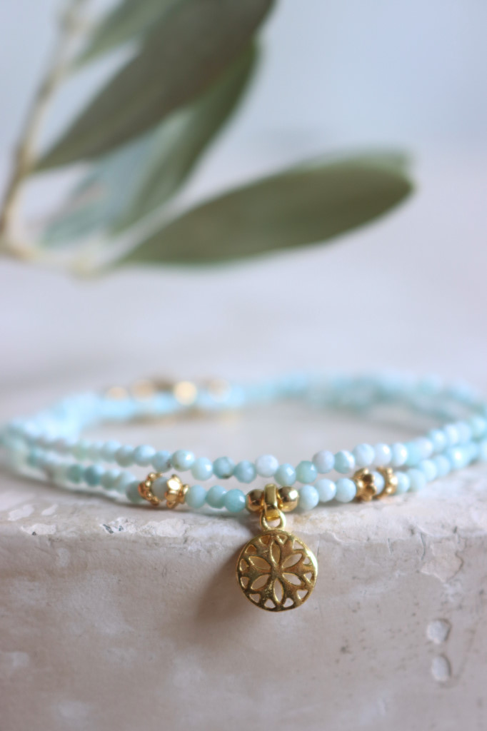 Gold Armkette Entire Larimar Da-Shanti DS13971