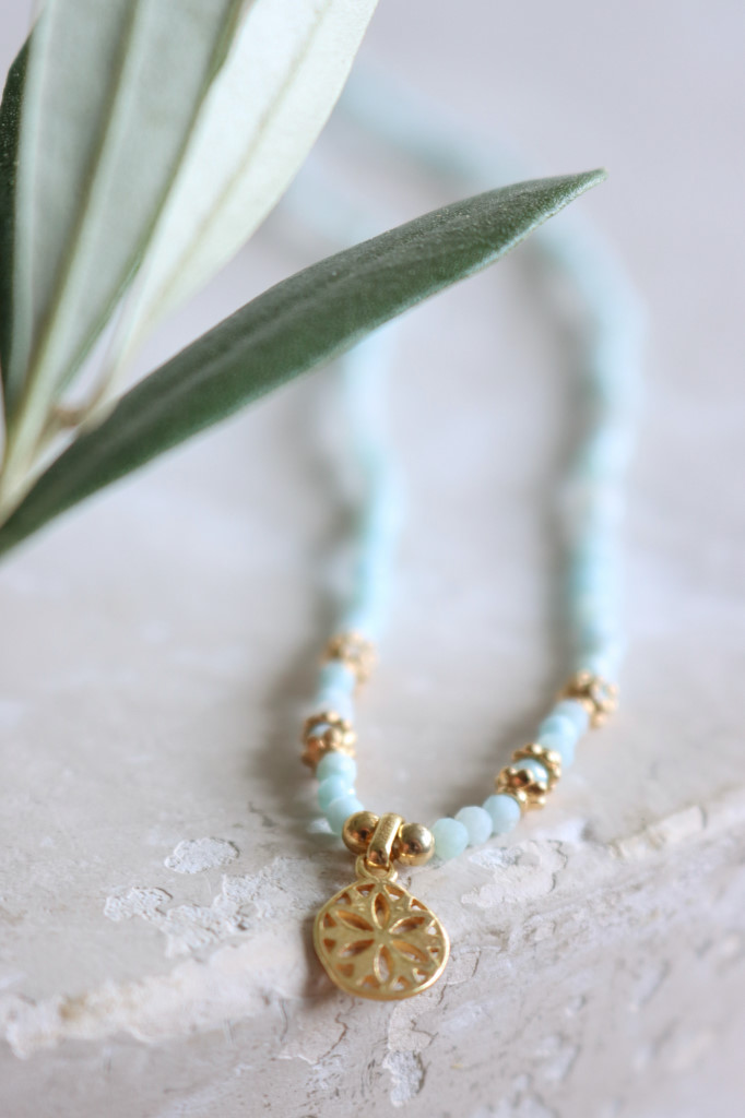 Gold Halskette Entire Larimar Da-Shanti DS13693