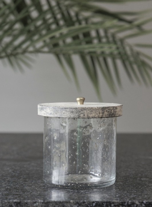 Glasgefäß mit Deckel Lotte | groß Art nr. Bu76