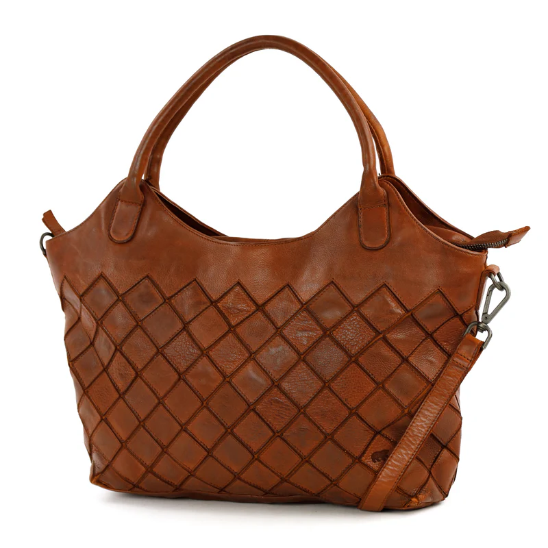 Ledertasche Marguerite  cognac Bear Art nr. B88