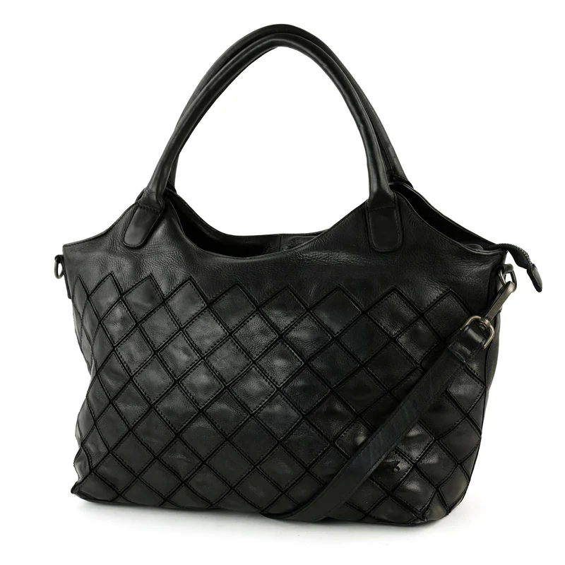 Ledertasche Marguerite schwarz Bear Art nr. B89