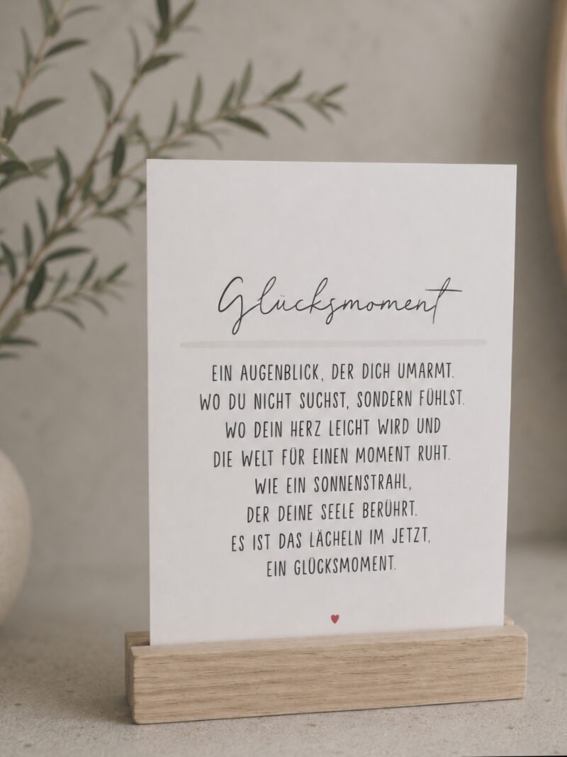 Spruchkarte Glücksmoment A5 Art nr. P 98