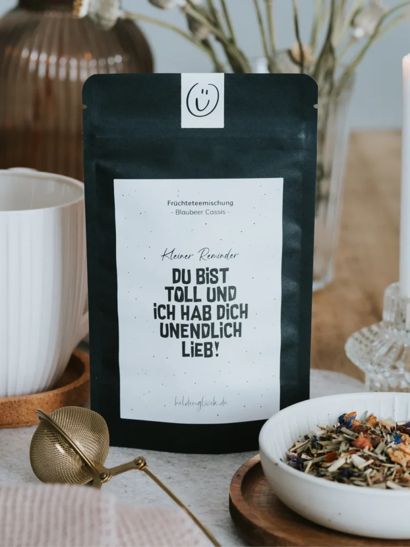 du bist toll und ich hab dich lieb · Früchtetee Heldenglück Art nr. H 662