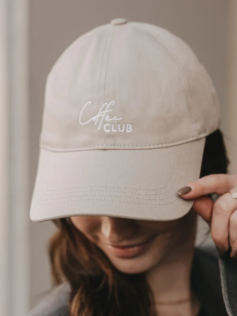 Cap taupe Coffee club Eulenschnitt Art nr. E0227