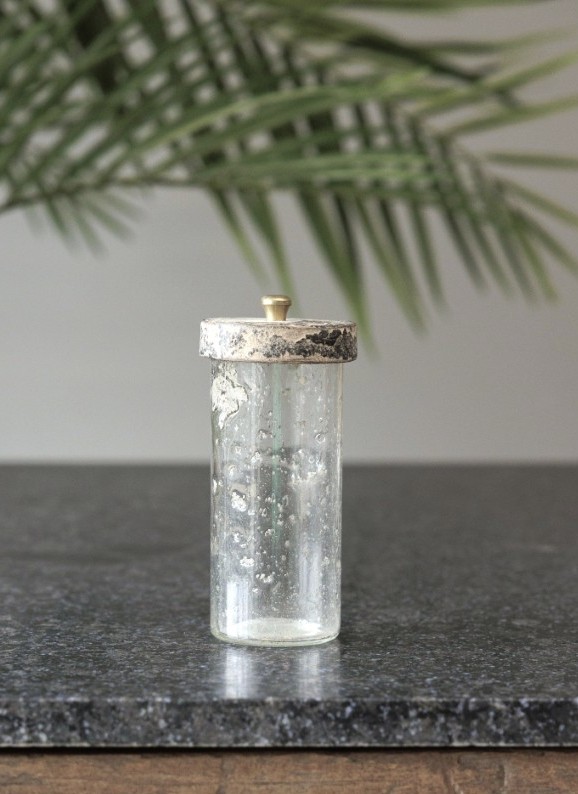 Glasgefäß mit Deckel Lotte | schmal/ hoch Art nr. Bu6