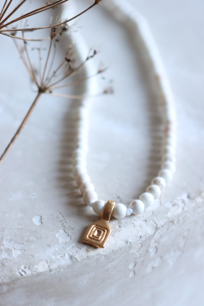 Gold Halskette Vanilla Dendritten Jaspis  Da Shanti Art. nr. Ds882236