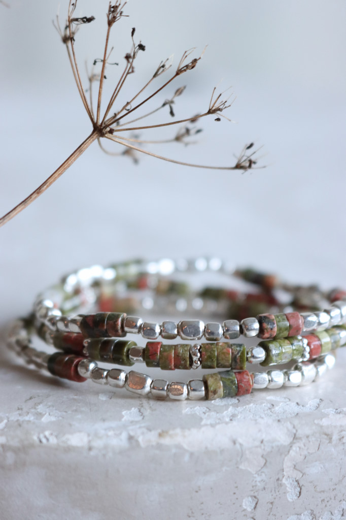 Silber dreifach Armband Mix Khaki Rost Argento Art. nr. BB01.0016JA