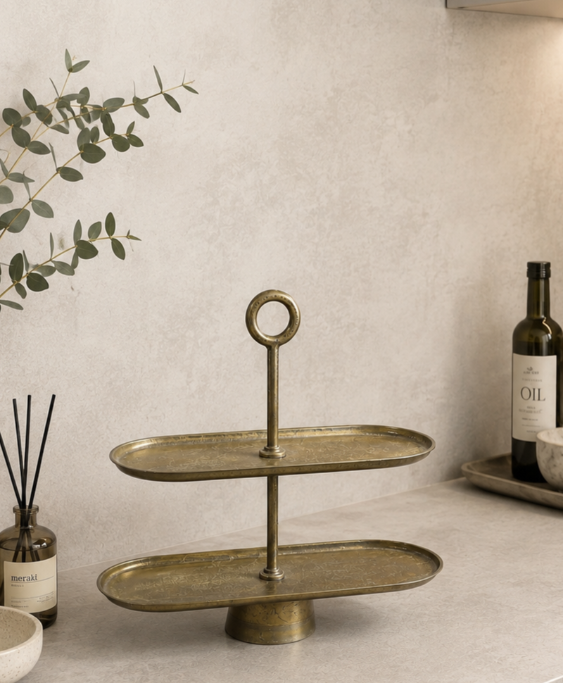 Etagere oval antiq gold art nr. df 99