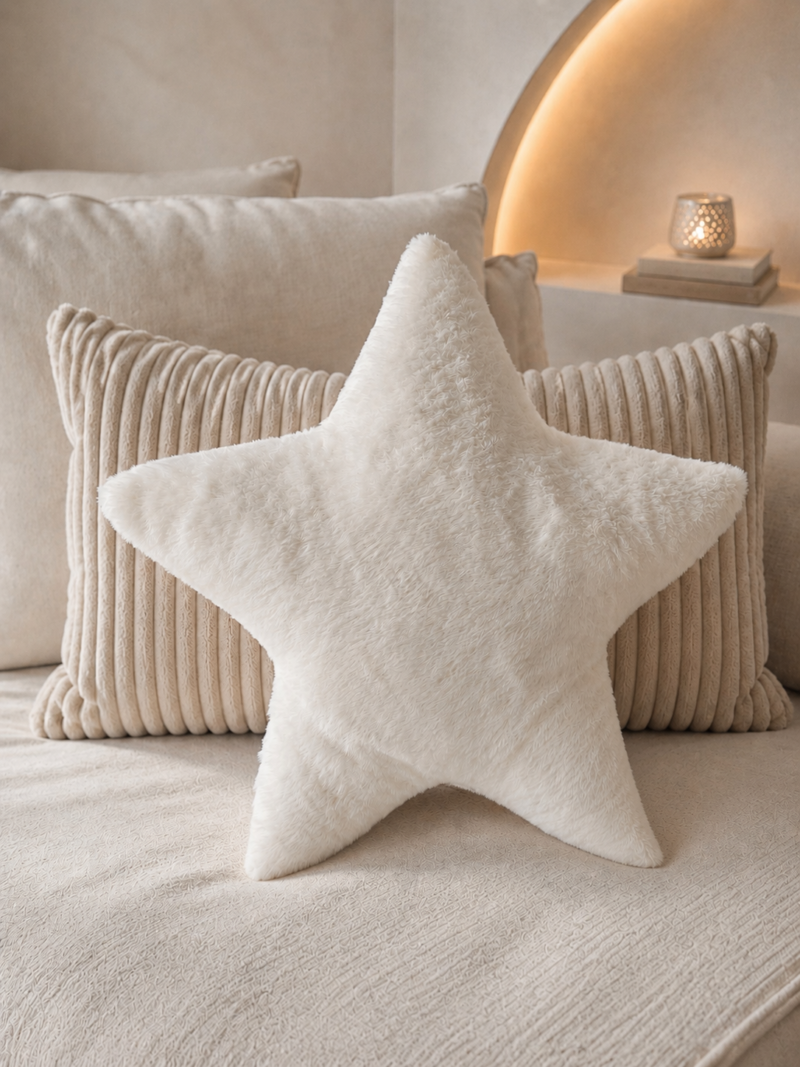 Kuschel Kissen Stern offwhite creme  Art nr. Df 122545