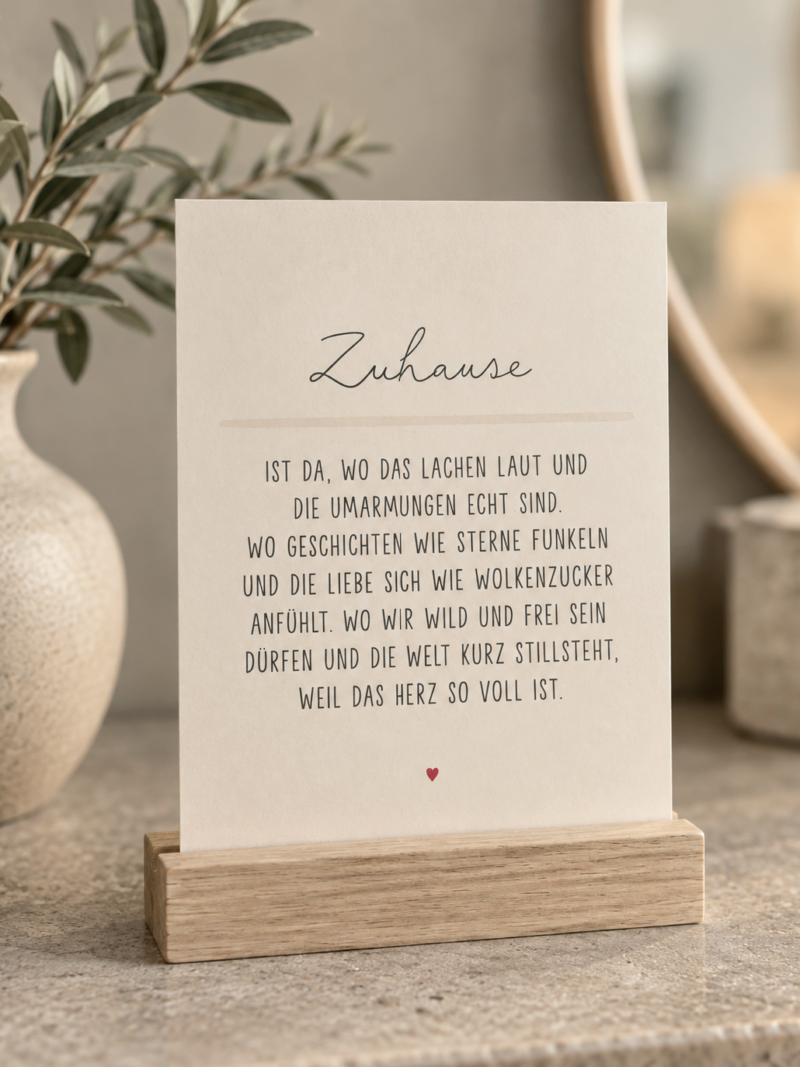 Spruchkarte Zuhause  A5 Art nr. P 966