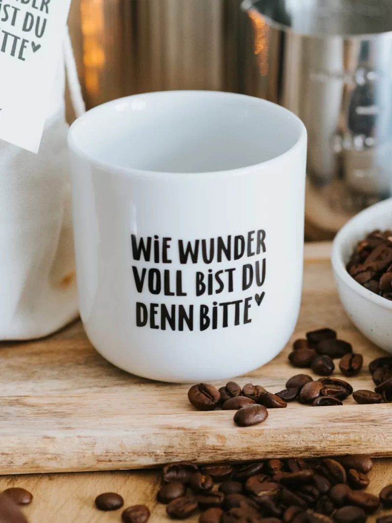 Porzellanbecher Wie wundervoll Heldenglück Art. Nr. H743